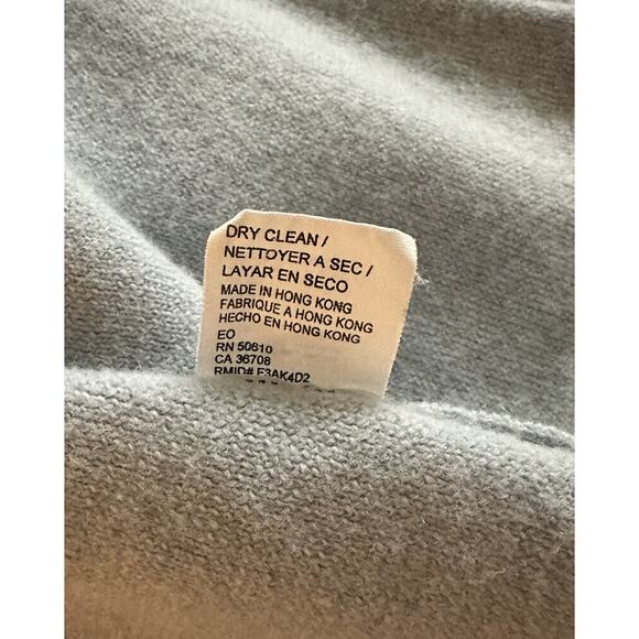 Anne Klein Light Blue Cardigan Hook & Eye Closure Sweater 100% Merino Wool XL - Picture 9 of 9